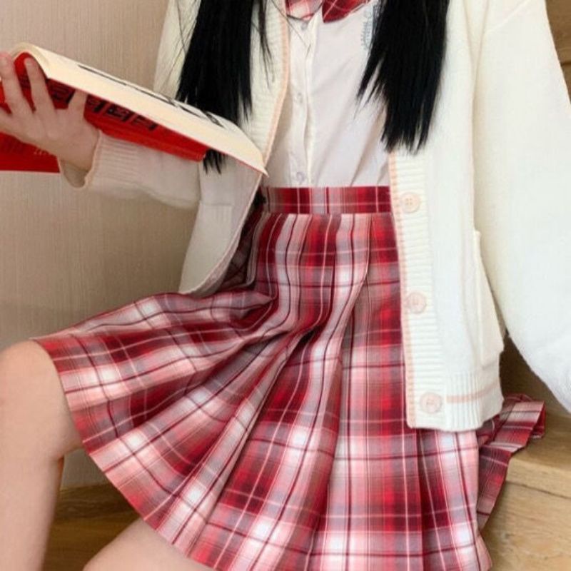 Sét Váy Kẻ JK Nữ, Sét Học Sinh