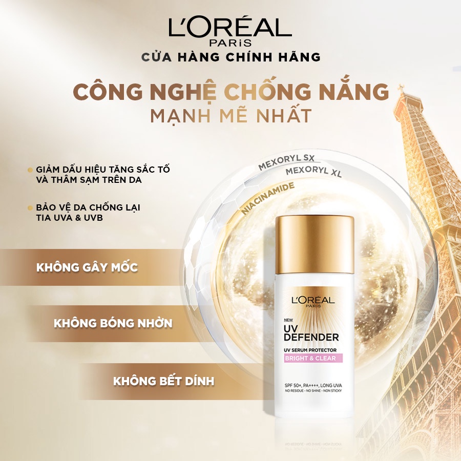 [Quà tặng không bán] Kem chống nắng Mịn Nhẹ Bảo vệ da L’Oreal Paris UV Defender matte & fresh 15ml