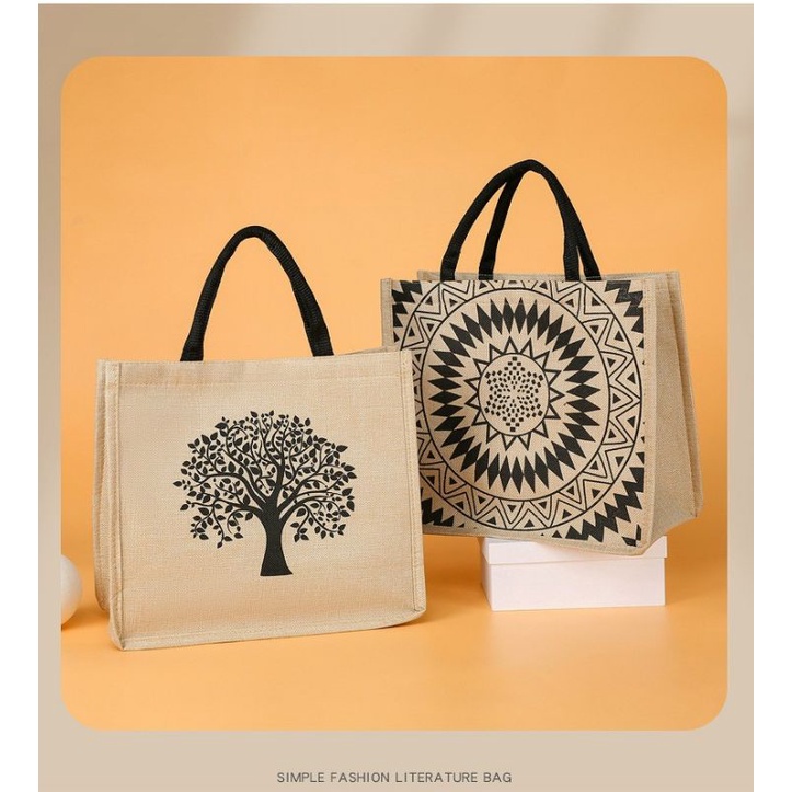 Túi Cói Vitage Đi Biển, Dạo Phố Họa Tiết Trống Đồng Size Lớn A.Q