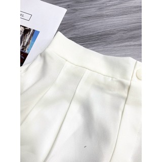 Quần Đùi Short Nữ Lưng Cạp Cao Xếp Li
