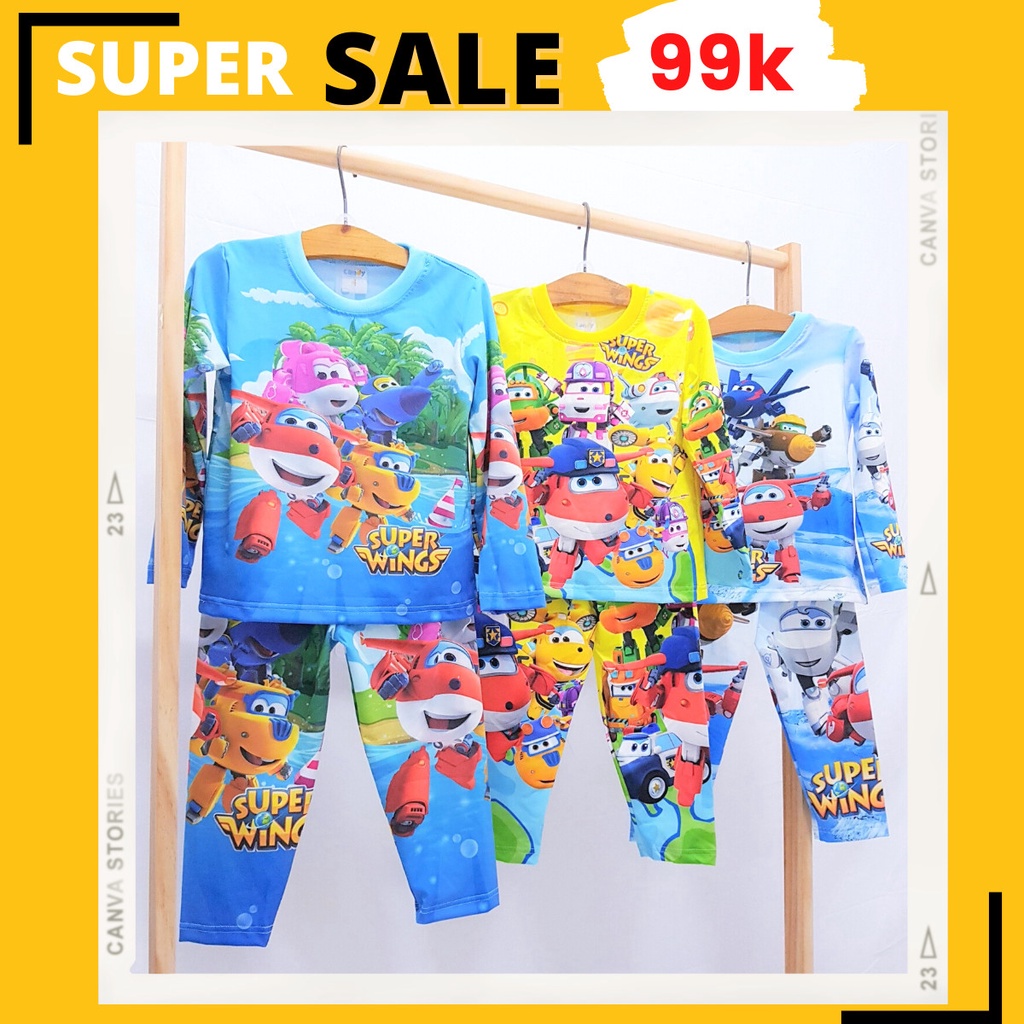 Bộ thu đông cho bé trai, quần áo dài tay thun lạnh in 3D Đội Bay Siêu Đẳng mềm mịn, co giãn tốt cho bé trai từ 10 -40kg