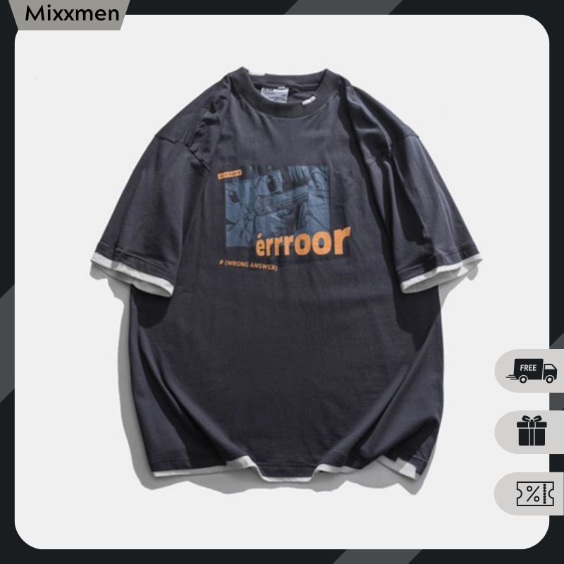 Áo Thun Nam Ngắn Tay Form Rộng In Họa Tiết Thời Trang Mixxmen TOP NAM 257