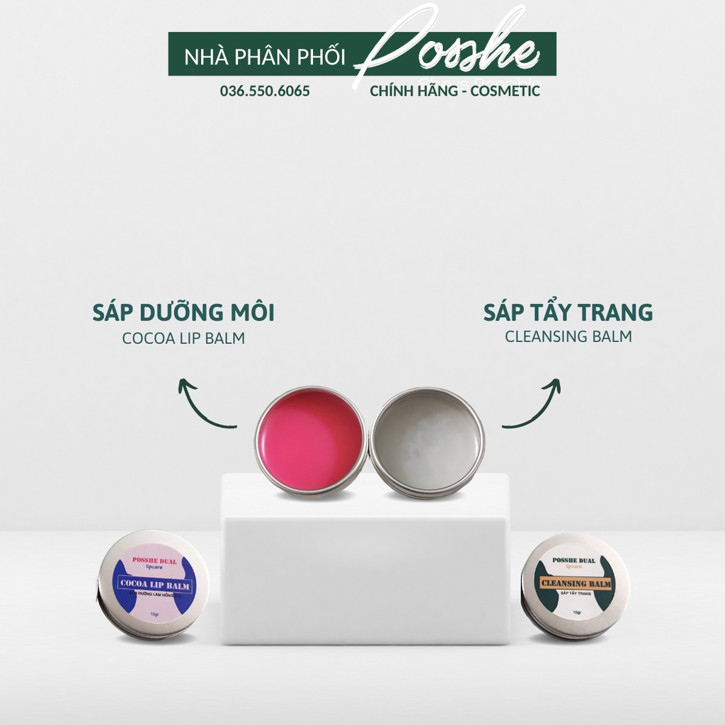 NGẪU NHIÊN Sáp Dưỡng Hồng Môi Posshe 5g Hoặc Sáp Tẩy Trang Môi Posshe 5g
