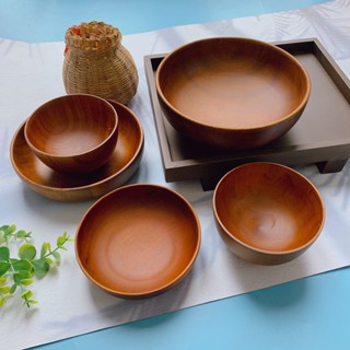 Bộ bát gỗ, tô gỗ, đĩa, đũa gỗ, ăn cơm và đựng canh, salad vitrapro