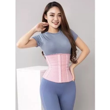 Đai Nịt Bụng Thông Hơi 9 xương - 26cm - Màu Xanh Hồng Trắng