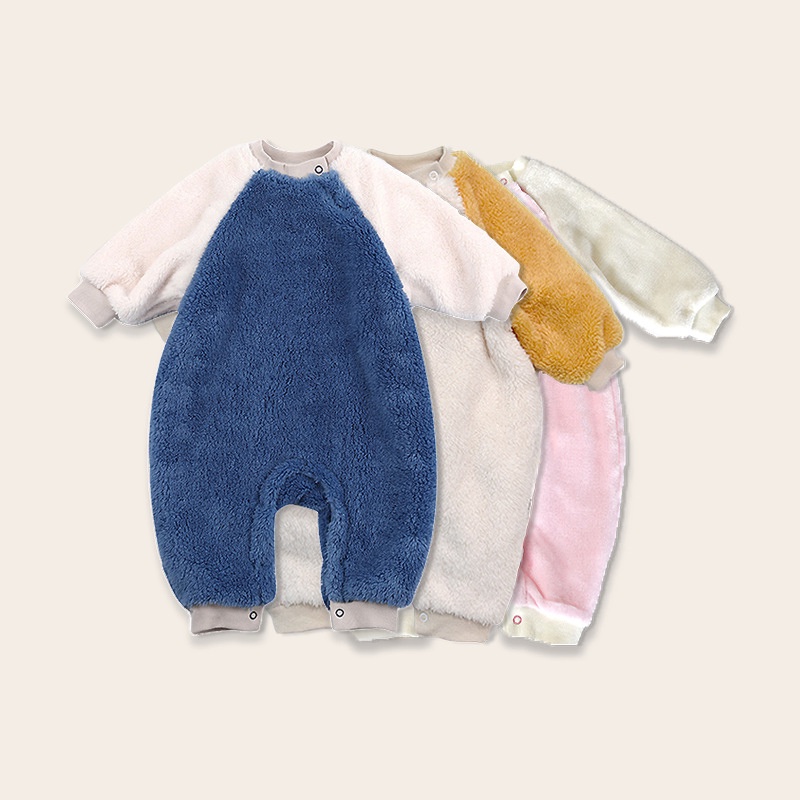 Bộ Áo Liền Quần Bằng Vải Nhung Thoáng Khí Thoải Mái Cho Bé Trai Và Gái Aku