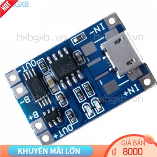 Set 1 / 2 / 5 Mô Đun Sạc Pin 5v Micro Usb 1a 18650