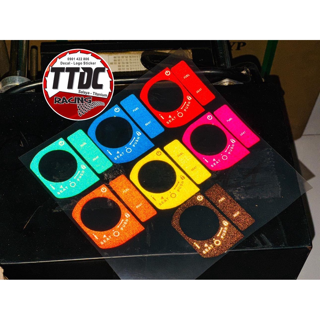 Bộ Tem Sticker Phảng Quang Nổi 3D Dán Ổ Khoá Smartkey Vision/Vario/Click/Ab160 Lead/Winnerx/Shmode/Sh350i 2022  … ✌🇻🇳