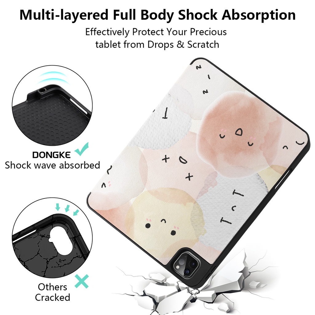 Bao Da PU Máy Tính Bảng In Hoạt Hình Cho iPad Air5 / Air4 Pro 11 12.9inch Mini6 iPad 10.9inch 10 Generation 2022 2021 2020 2018 Ốp