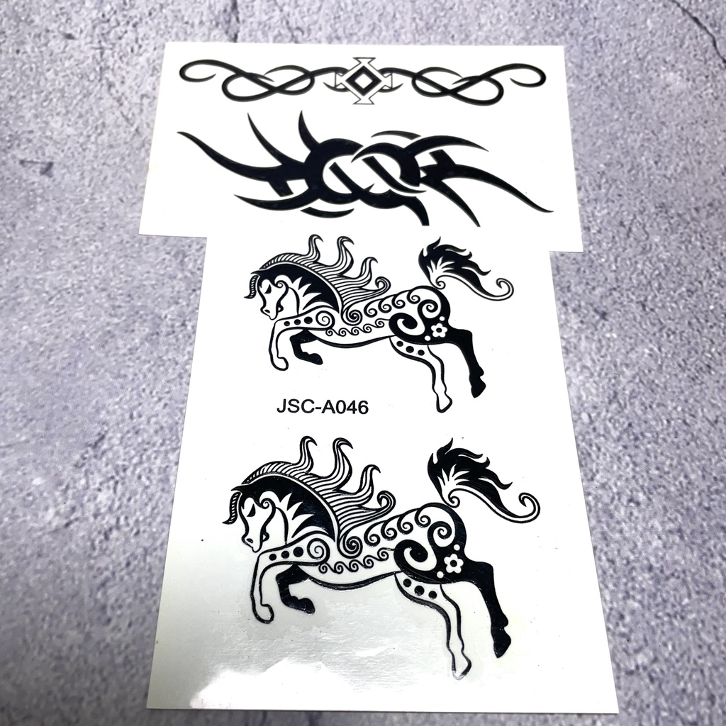 Tờ hình xăm dán tạm thời chống nước phong cách đơn giản ngẫu nhiên trang trí nghệ thuật