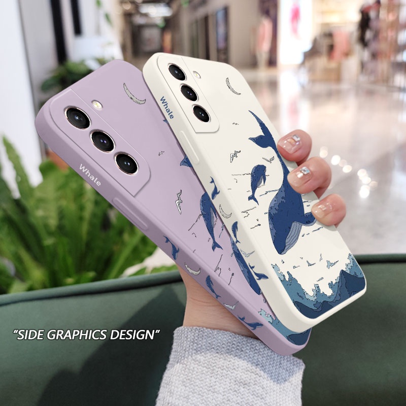 Ốp Điện Thoại Hình Cá Voi Cho Samsung Galaxy S21 S20 FE Ultra Plus