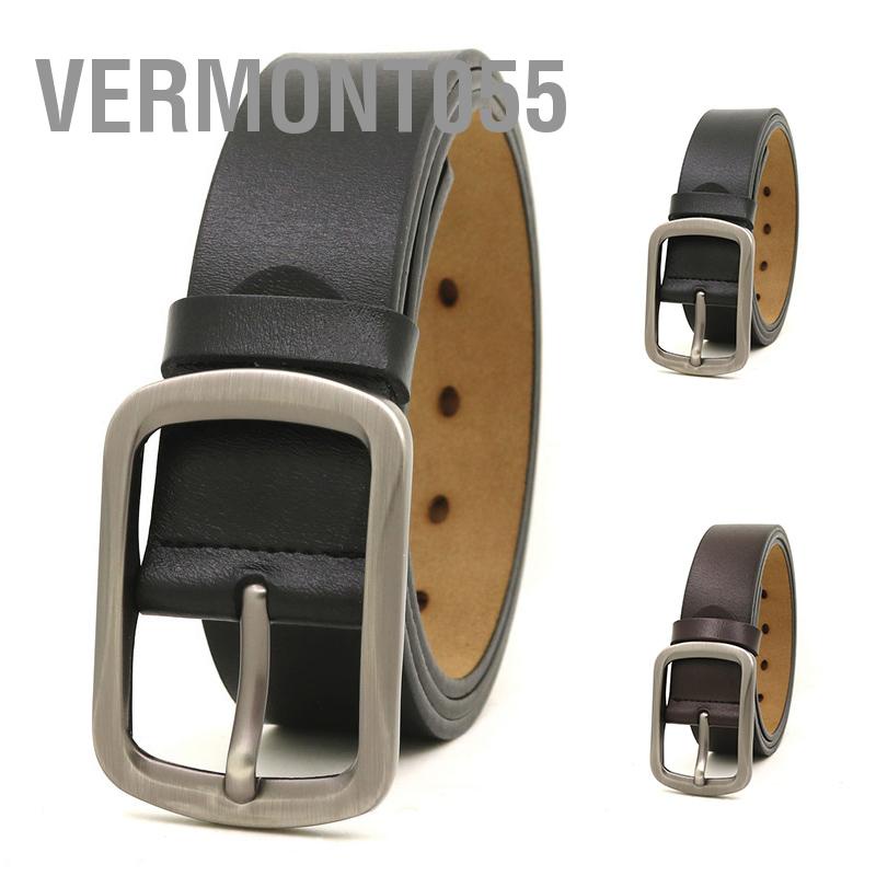 Vermont055 Thắt Lưng Nam Da Thật Chính Hãng Khóa Hợp Kim Đơn Giản Cổ Điển Phù Với Đồng Phục