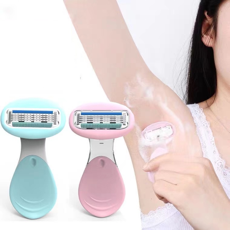 Dao Cạo Râu Bốn Lớp An Toàn Dễ Sử Dụng Không Dễ Phai Màu Da Cho Nam Và Nữ Miễn Phí Hộp Đựng Nhỏ Và Dễ Mang Theo
