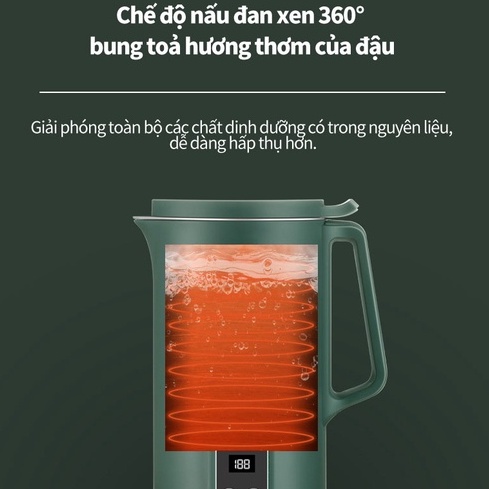 Máy làm sữa đậu nành, nấu sữa hạt, nồi nấu cháo chậm - Máy Xay Nấu Đa Năng