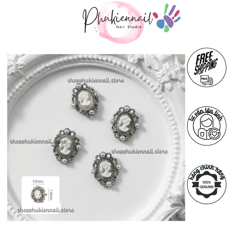 Charm cô gái gắn nail kiểu mới xinh xắn cham cô dâu