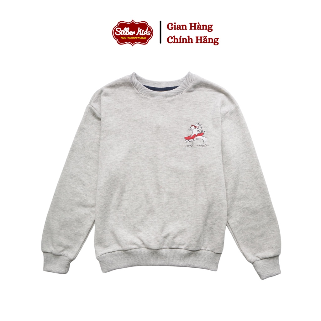 Áo Nỉ Bé Trai 25-45kg In Cáo In Lưng SILBER KIDS