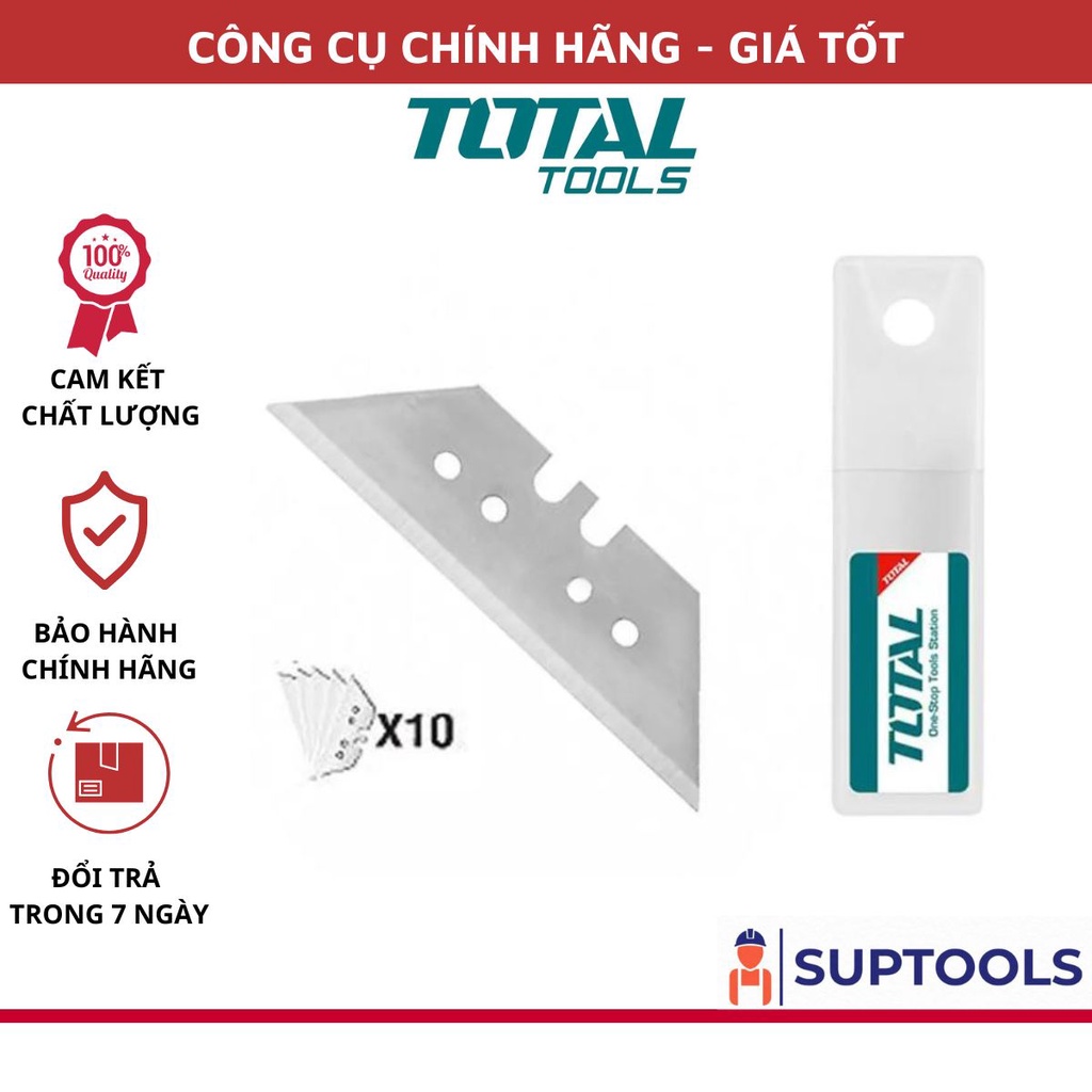 ĐỒ NGHỀ TOTAL Bộ 10 lưỡi dao tiện ích THT519611 [Chính Hãng 100%]