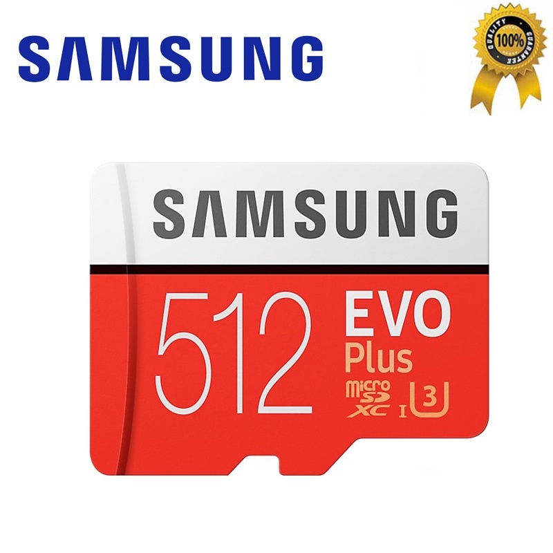 SAMSUNG Thẻ Nhớ Micro SD 512GB EVO Plus 32GB 64GB 128GB 256GB Class 10 UHS-I 4k U3