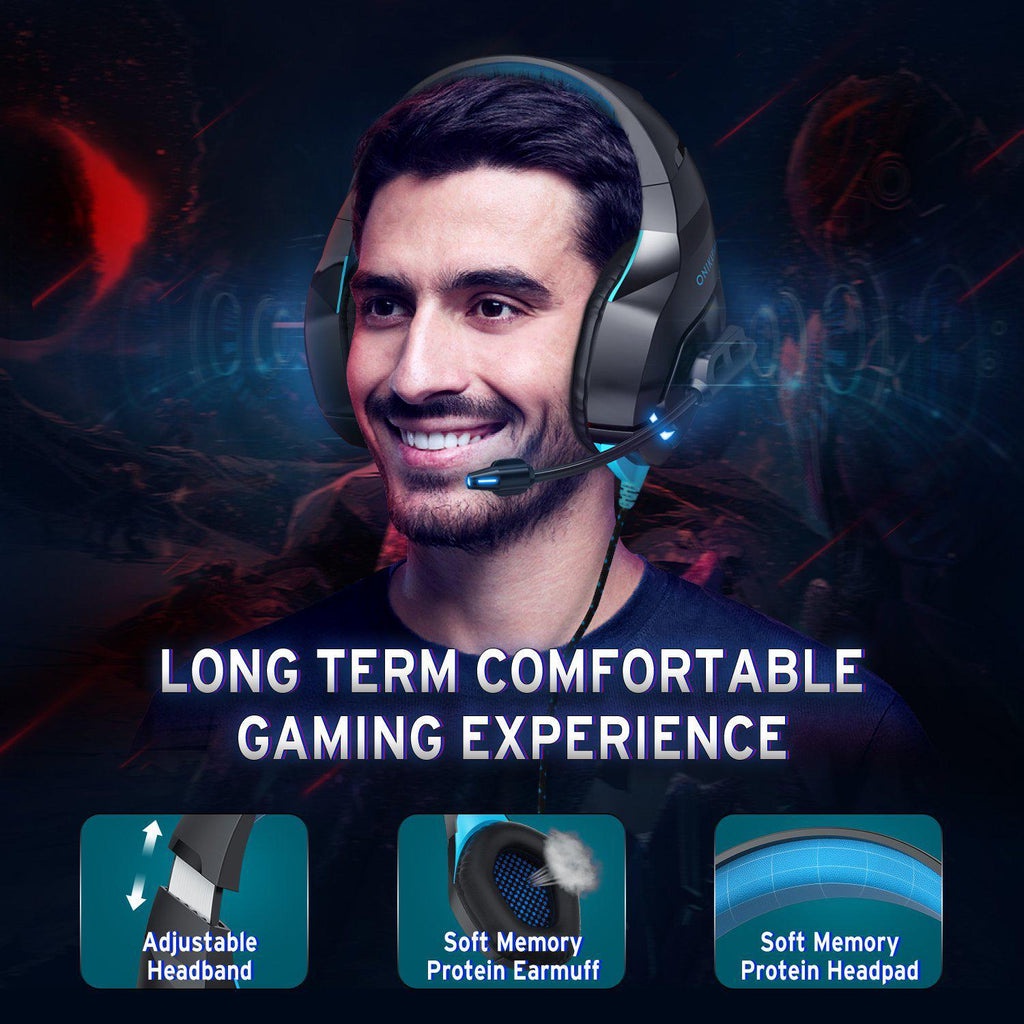 Tai nghe chụp tai chơi game ONIKUMA K1B với micrô, Gaming Headphone, Cho Máy tính xách tay PC Laptop
