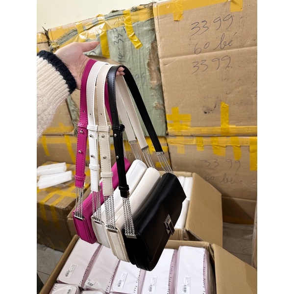 0070# Túi PR Quai Da Phối Xích