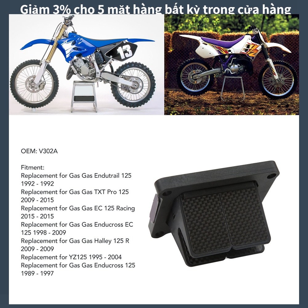 [Hàng Sẵn] Đối với Van Reed VForce 3 V302A dành cho xe máy Thay thế Gas Endutrail 125【Spring061】