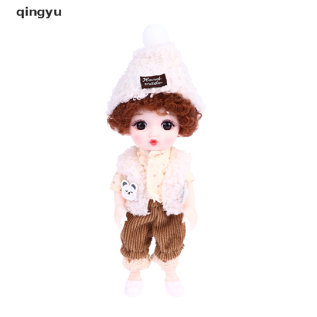 Bộ Tóc Giả Toàn Phần Có Khớp Chuyển Động Cho Búp Bê 16-17cm