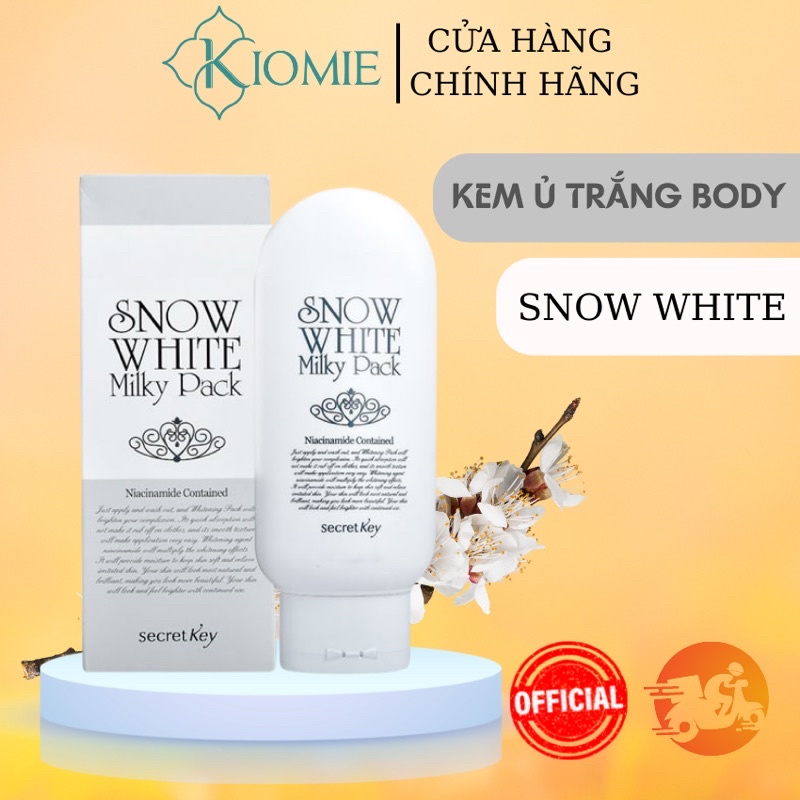 Kem dưỡng trắng body Snow White Secret Key Milky Pack 200g