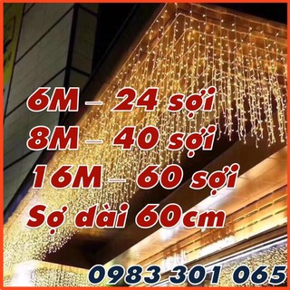 Đèn Rèm Mành Mưa 6m 8m 12m 16m Led Rủ Mành Thả Trang Trí Ngoài Trời Trang Trí Sự Kiện giáng sinh noel năm mới quán cafe