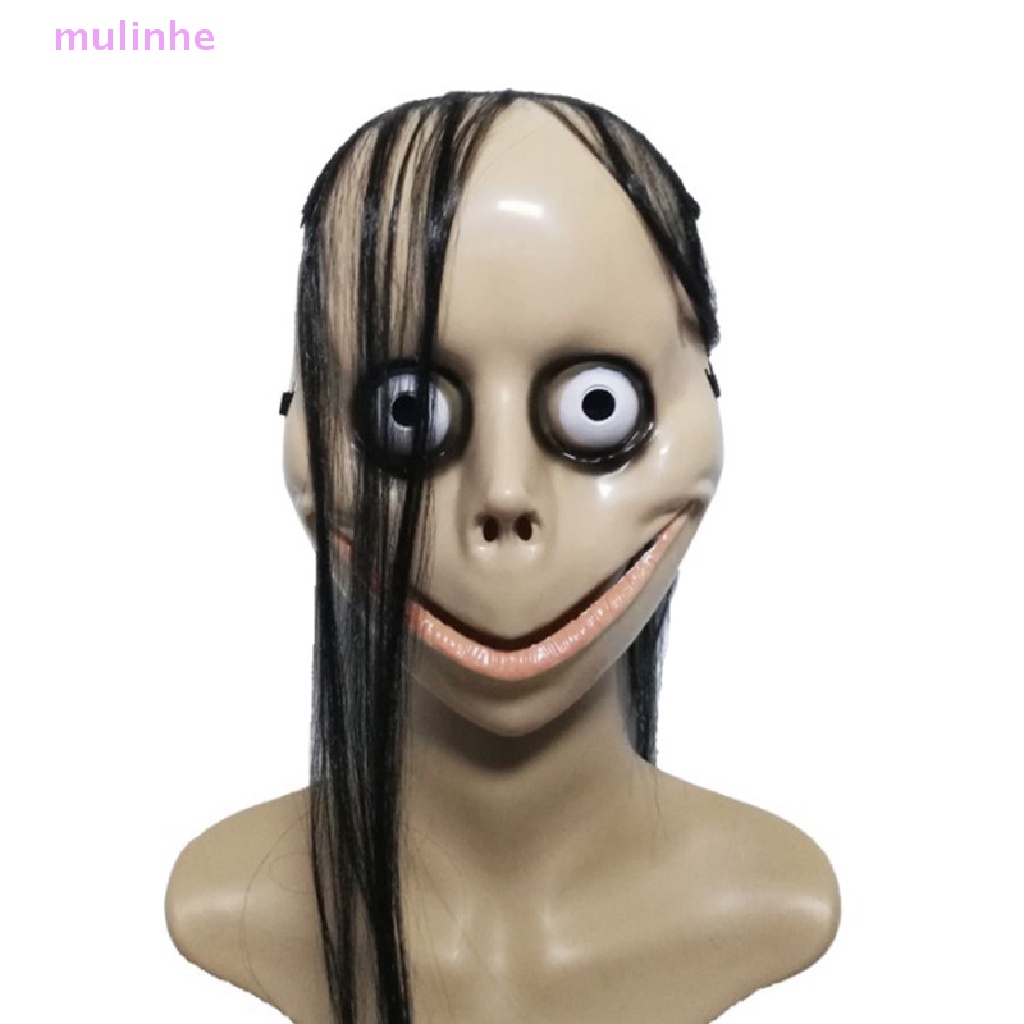 Mặt Nạ Hóa Trang Halloween Kinh Dị Có Tóc Dài Vui Nhộn