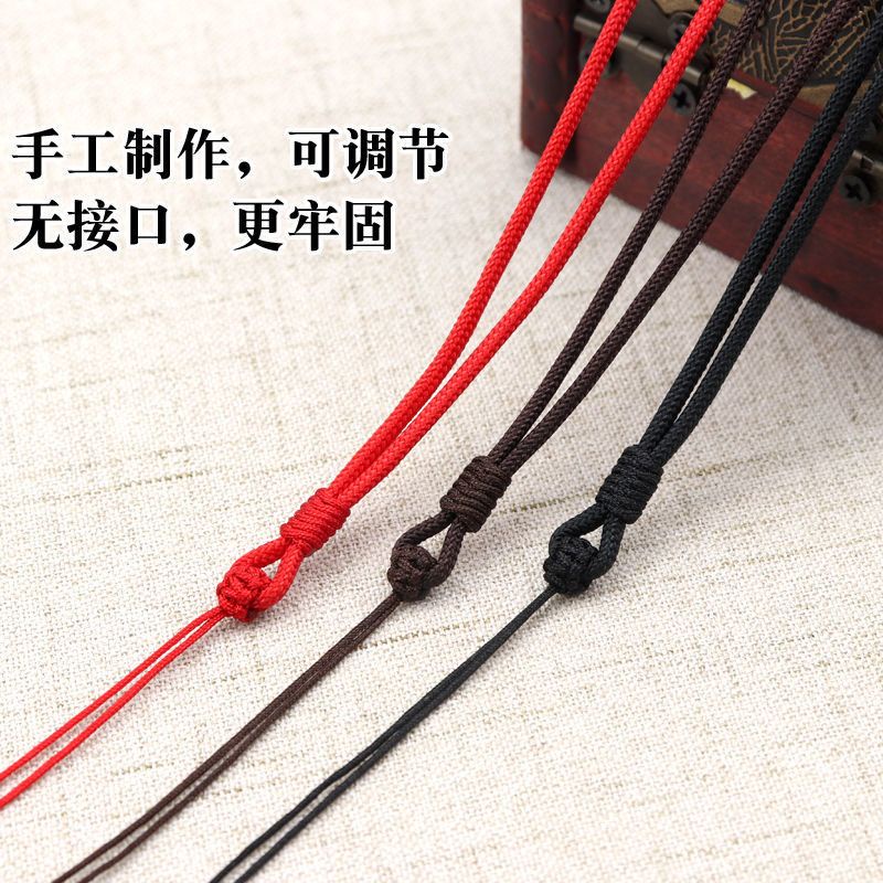 Dây Đeo Cổ Đính Hạt Ngọc Bích Màu Đỏ Có Thể Điều Chỉnh Kích Thước Cho Nam Và Nữ