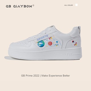 Giày Sneaker Nữ Đế Bằng Màu Trắng Da Mềm Êm Thích Hợp Đi Học Đi Làm Đi Chơi Mới Nhất GiayBOM GB Classics B1717