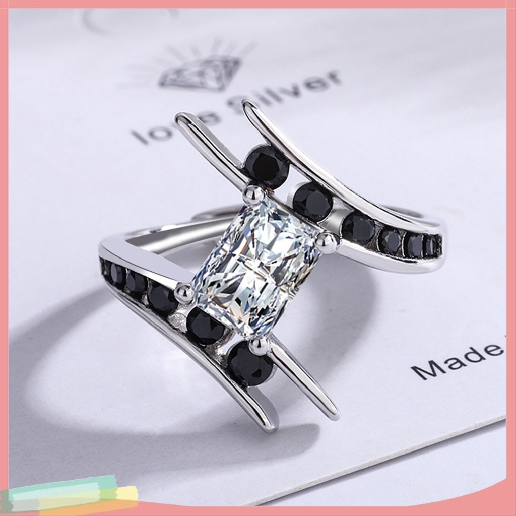 Nhẫn Đính Đá Zircon Lớn Thời Trang Sang Trọng Cho Nữ