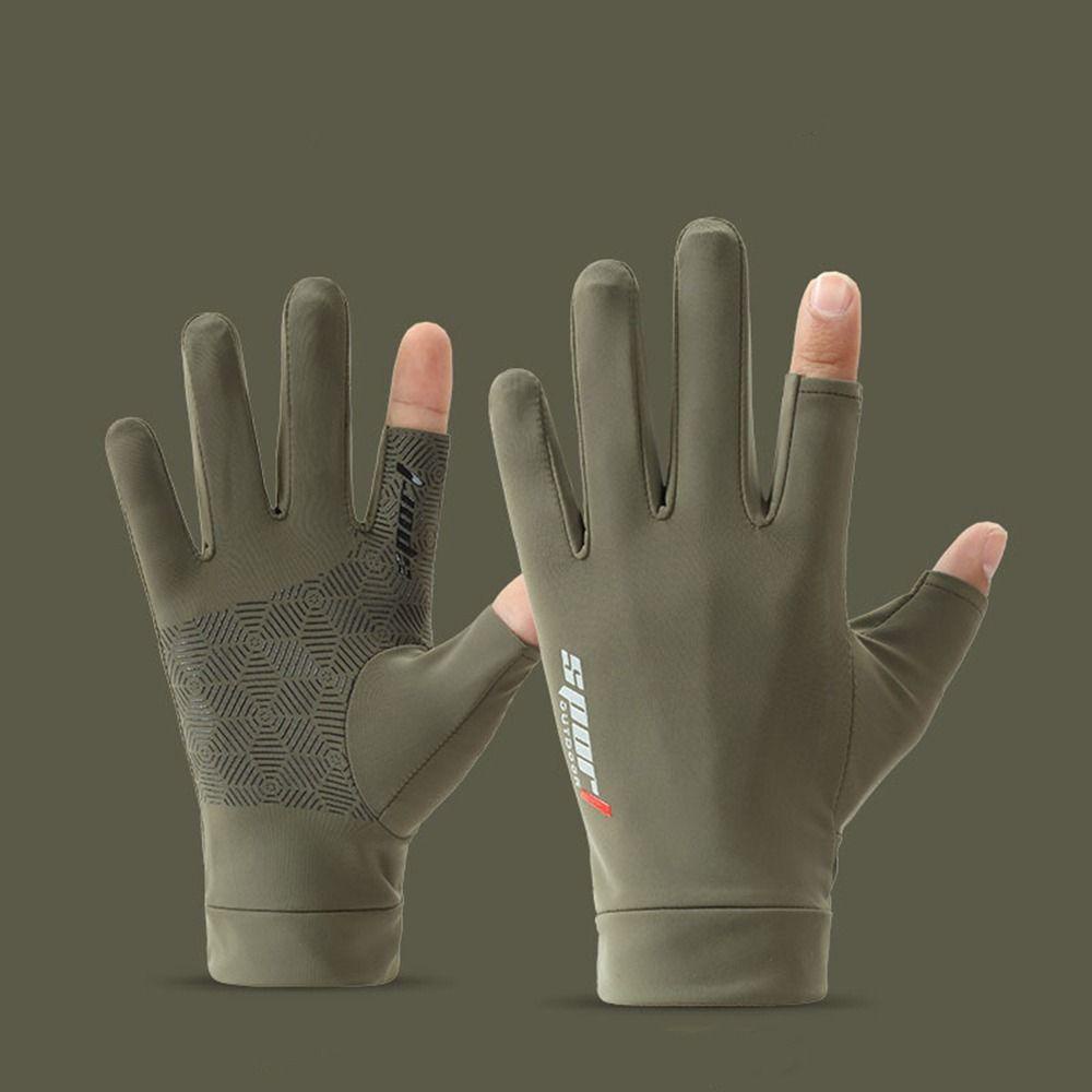 Găng Tay Thể Thao Chống Nắng / Tia UV / Trượt Hai Ngón Bảo Vệ Cho Nữ