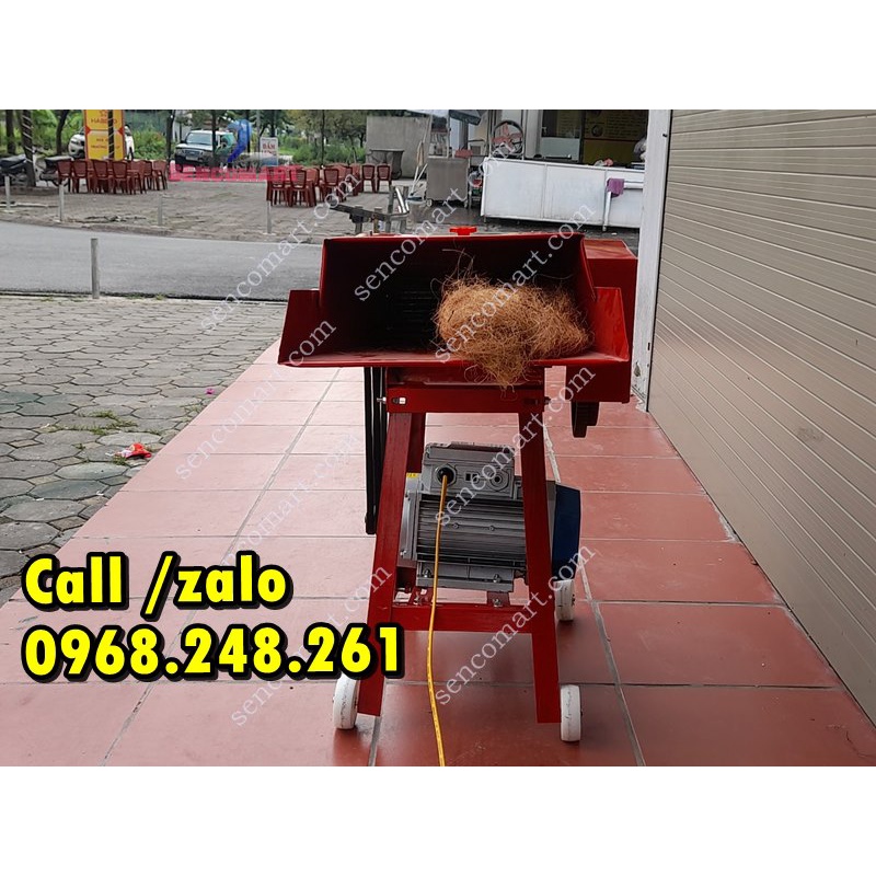 Máy băm đa năng , động cơ 3KW băm rơm, xơ dừa, thân cây ngô, mía