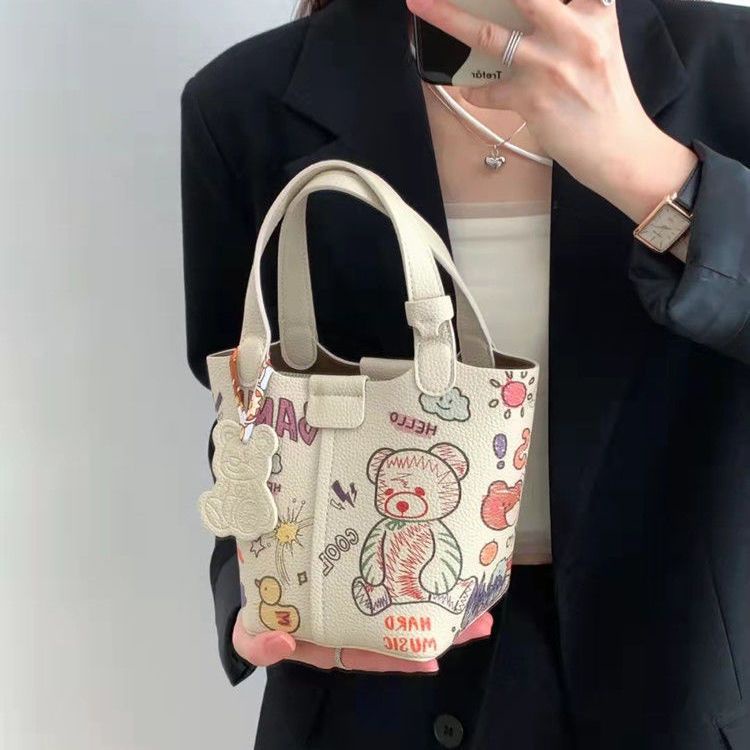 túi đeo chéo mini tote da mô hình graffiti túi xách nữ đẹp