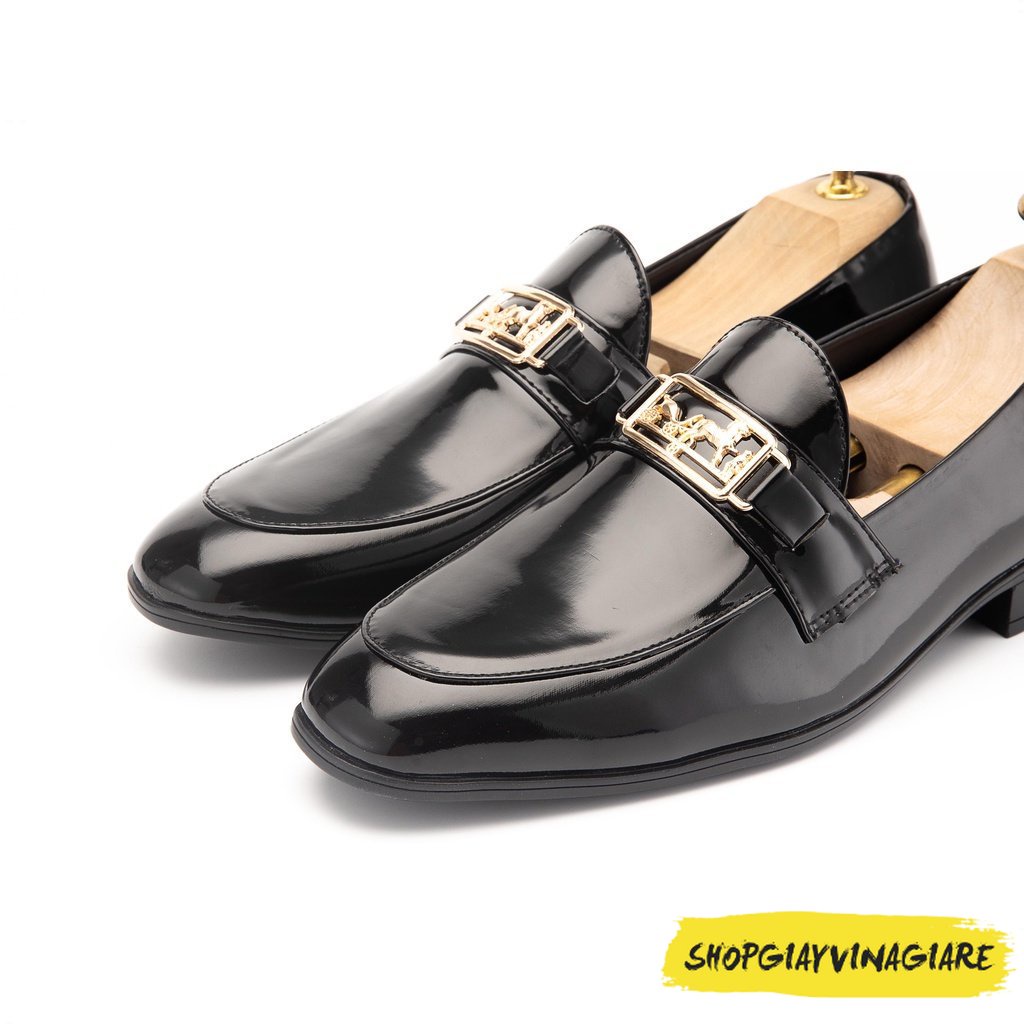 Giày Lười Nam Công Sở XOĂN SHOP Da Pu Pu Size 38 Đến 42 Màu Đen - V2 New 2023