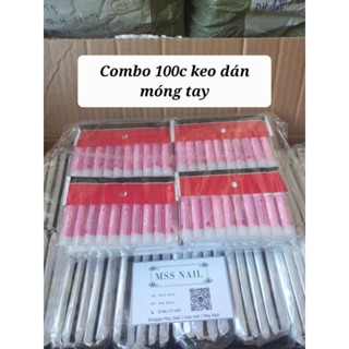 Combo 100 chai keo dán móng,  100 keo dán nail box, keo dán móng tay