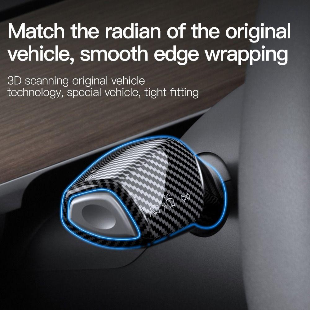 1 Cặp Vỏ Bọc Cần Số Xe Hơi Họa Tiết Sợi Carbon