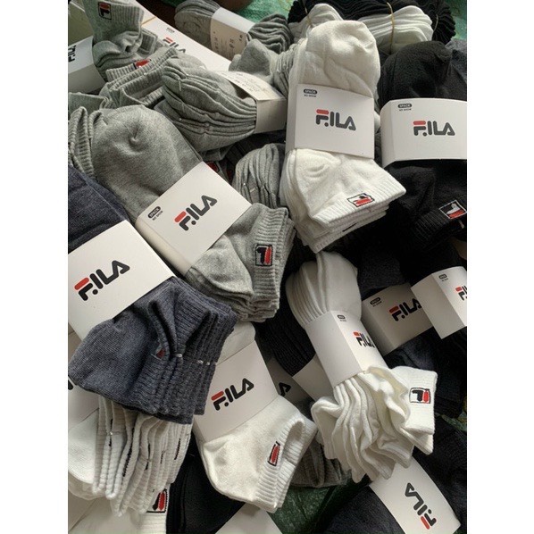 [ SIÊU RẺ ] VNA022 Vớ cổ Ngắn FILA cho Nam/Nữ chất cotton thoáng mát, họa tiết đơn giản, thấm hút mồ hôi