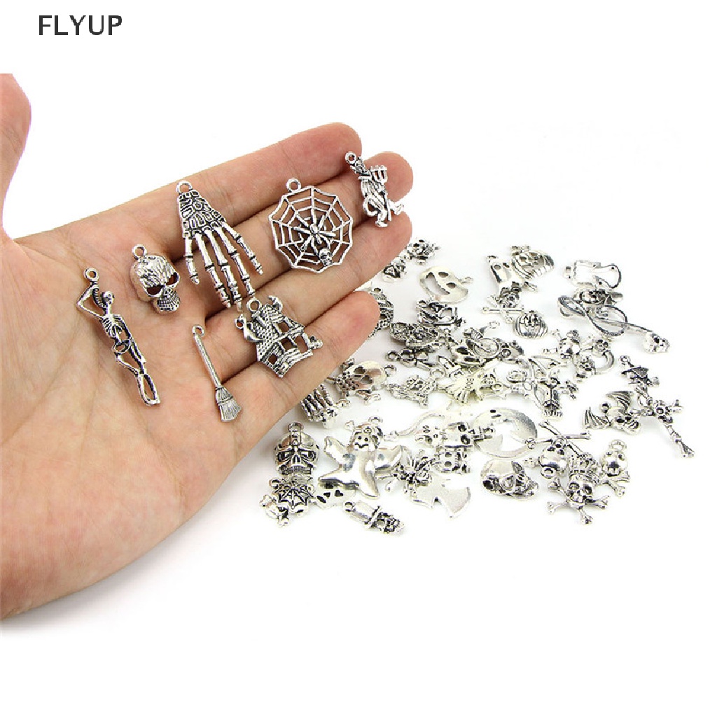 Bộ 60 Mặt Dây Chuyền Bạc Phong Cách Halloween Độc Đáo