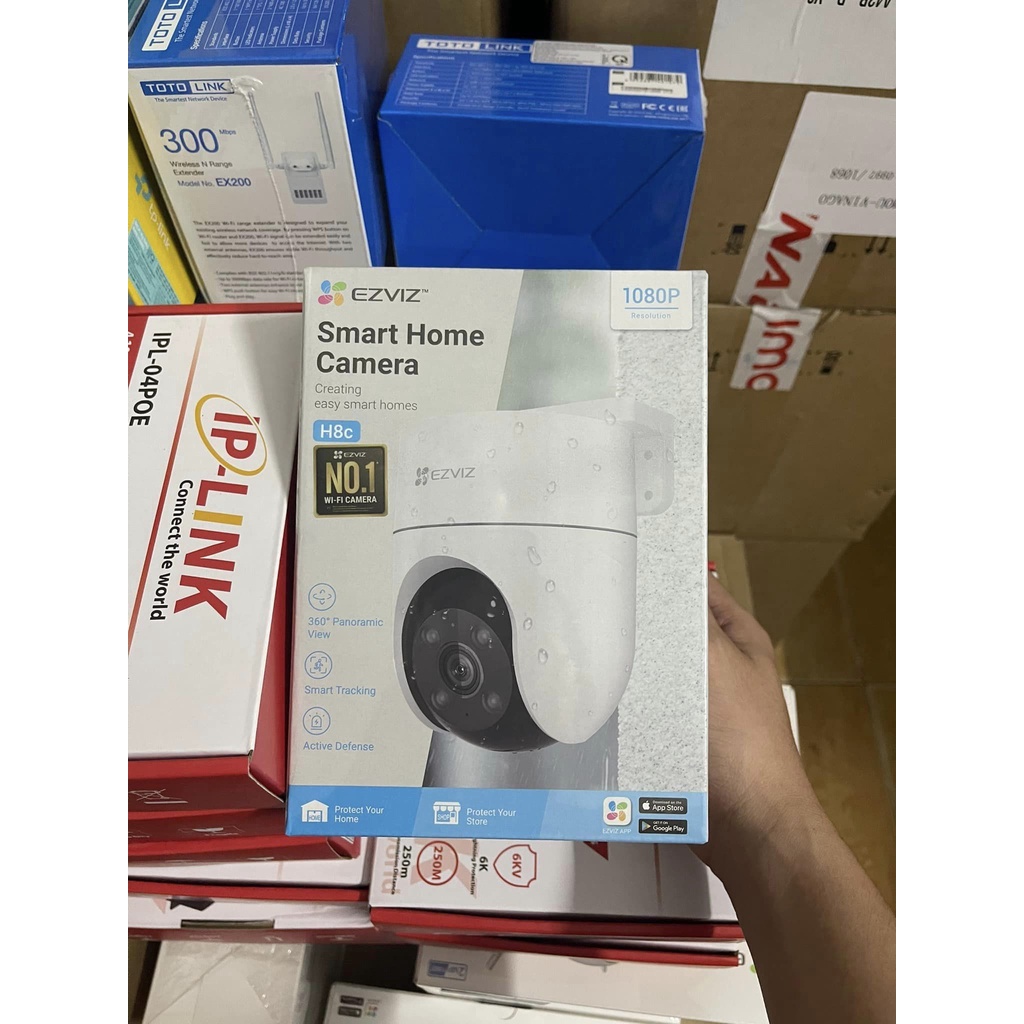 Camera WIFI ngoài trời, xoay 360 EZVIZ H8C MÀU ĐÊM, ĐÀM THOẠI 2 CHIỀU, tích hợp AI thông minh