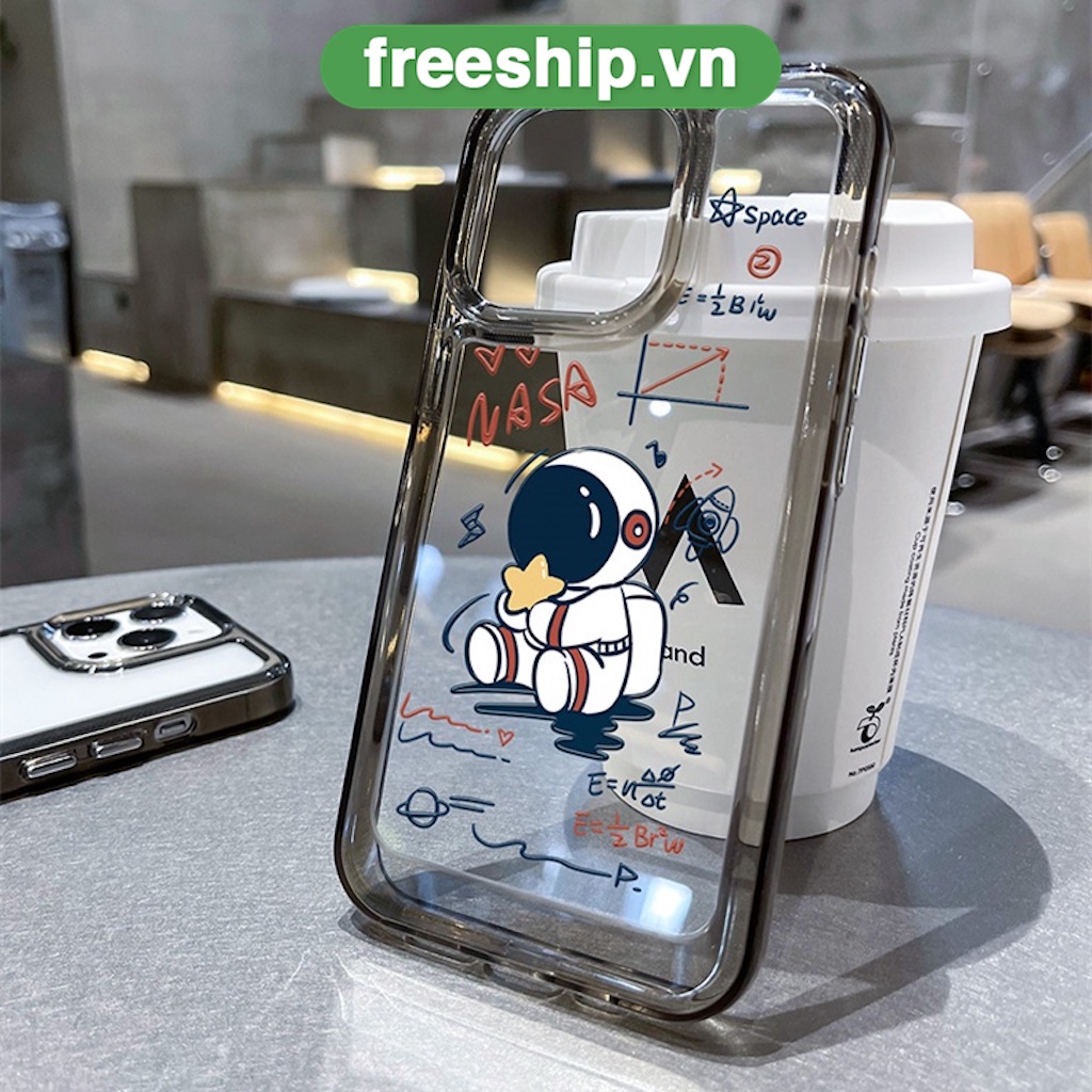 Ốp Điện Thoại iphone Trong Suốt lưng cứng Họa Tiết Phi Hành Gia Dễ Thương IPhone 14 13 12 11 Pro Max XS X XR 8 7 Plus 6S