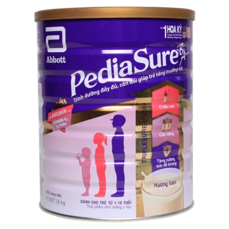 Sữa bột Abbott Pediasure B/A hộp thiếc 1,6kg