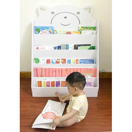 Kệ sách cho bé hình gấu có 5 tầng để sách đa năng