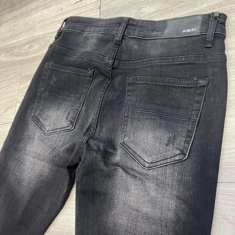 Quần bò amiri rách 2 gối rách nhỏ quanh đùi-3466