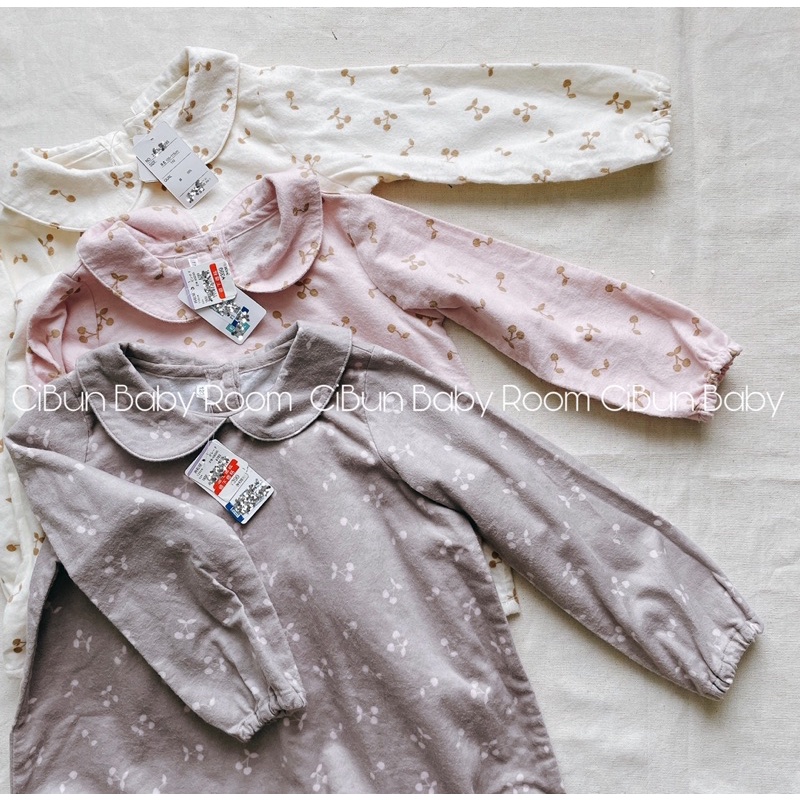 Váy đầm babydoll bông mềm nội địa Nhật cho bé gái