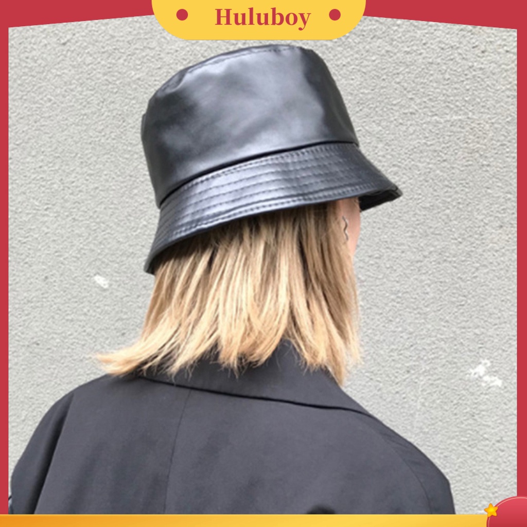 Mũ xô da giả màu trơn thời trang cho nữ