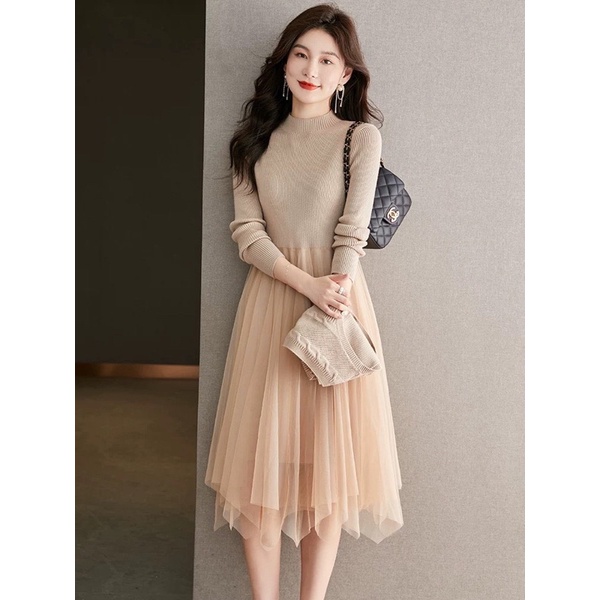 SỈ SET VÁY LEN VOAN PHỐI GILE 3 MÀU CHO NỮ Q1989
