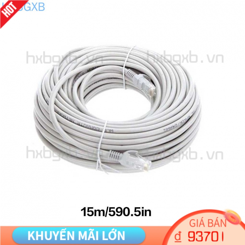 Dây Cáp Mạng Cat6 550mhz Kết Nối Rj45 Đầu Đực Dài 15m