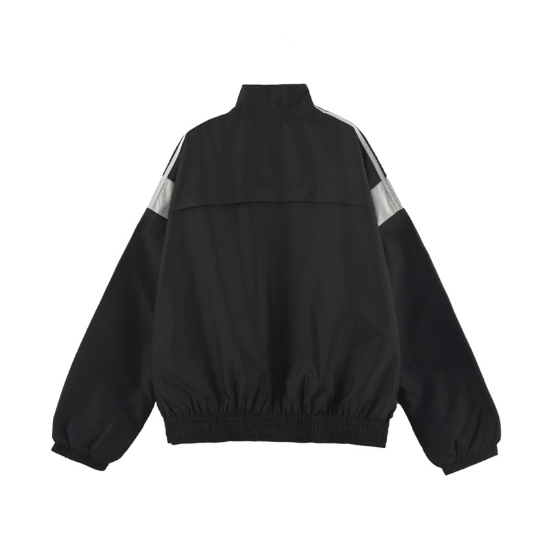 Áo khoác dù BLISH đen - phối xám trắng.